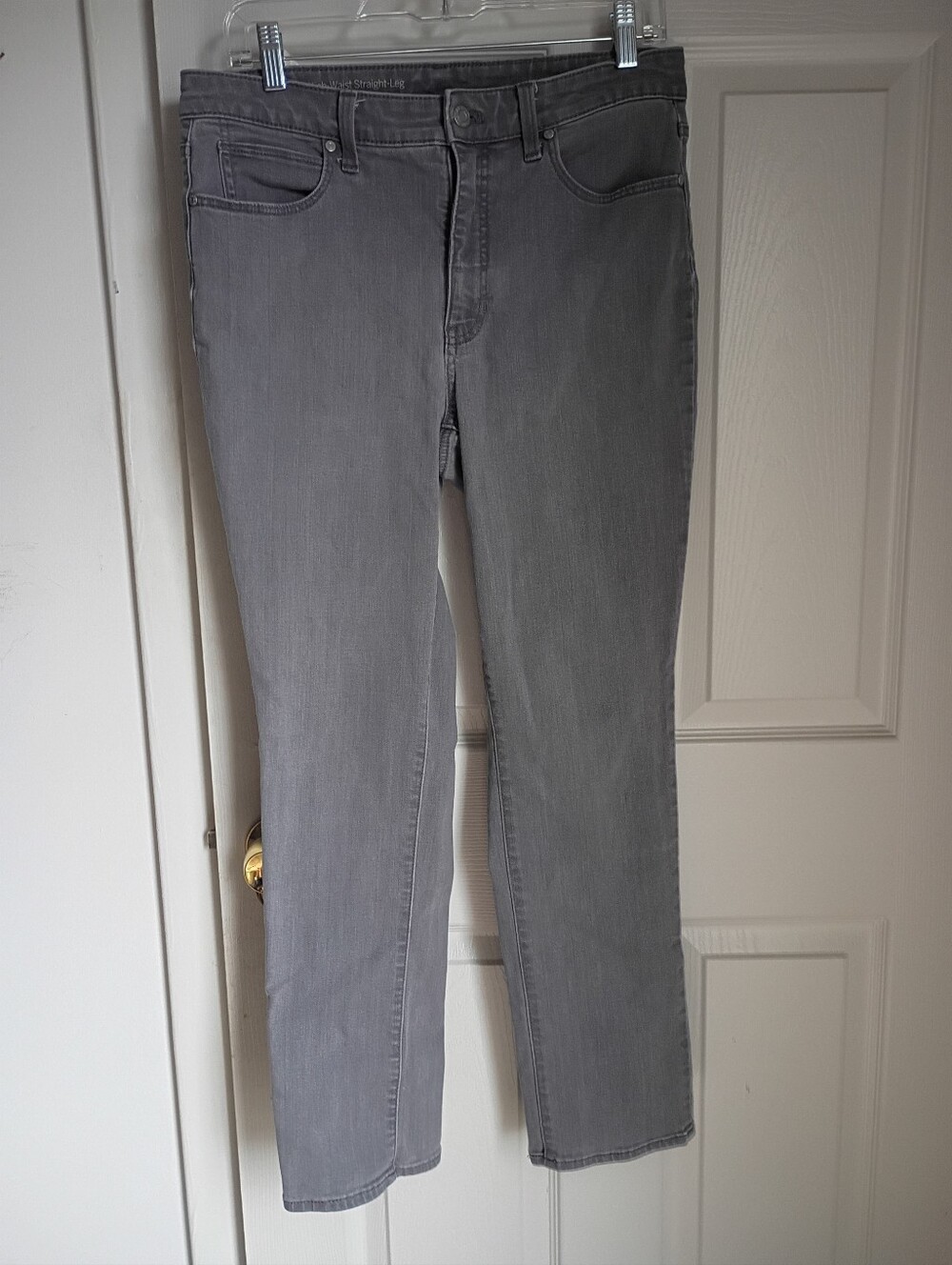 Talbots Dove Grey High Waist Straightleg Curvy Jeans